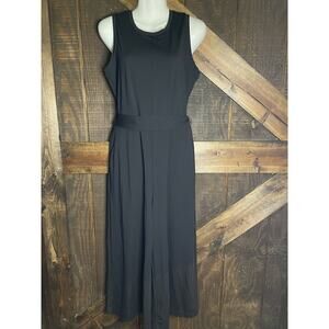 BANANA REPUBLIC Wide Leg Jumpsuit Women’s Small Black Belted Classic Work Party